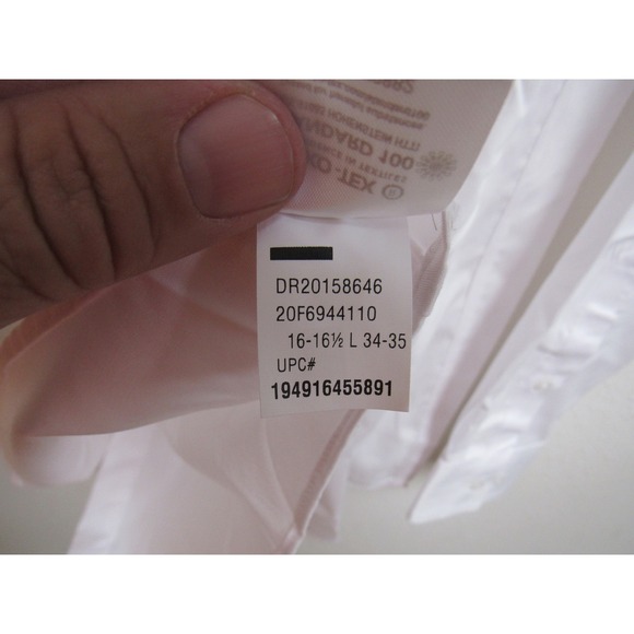 Van Heusen Flex Mens Ultra Wrinkle Free Regular Fit Dress Shirt White 16-16.5 L - Picture 7 of 10